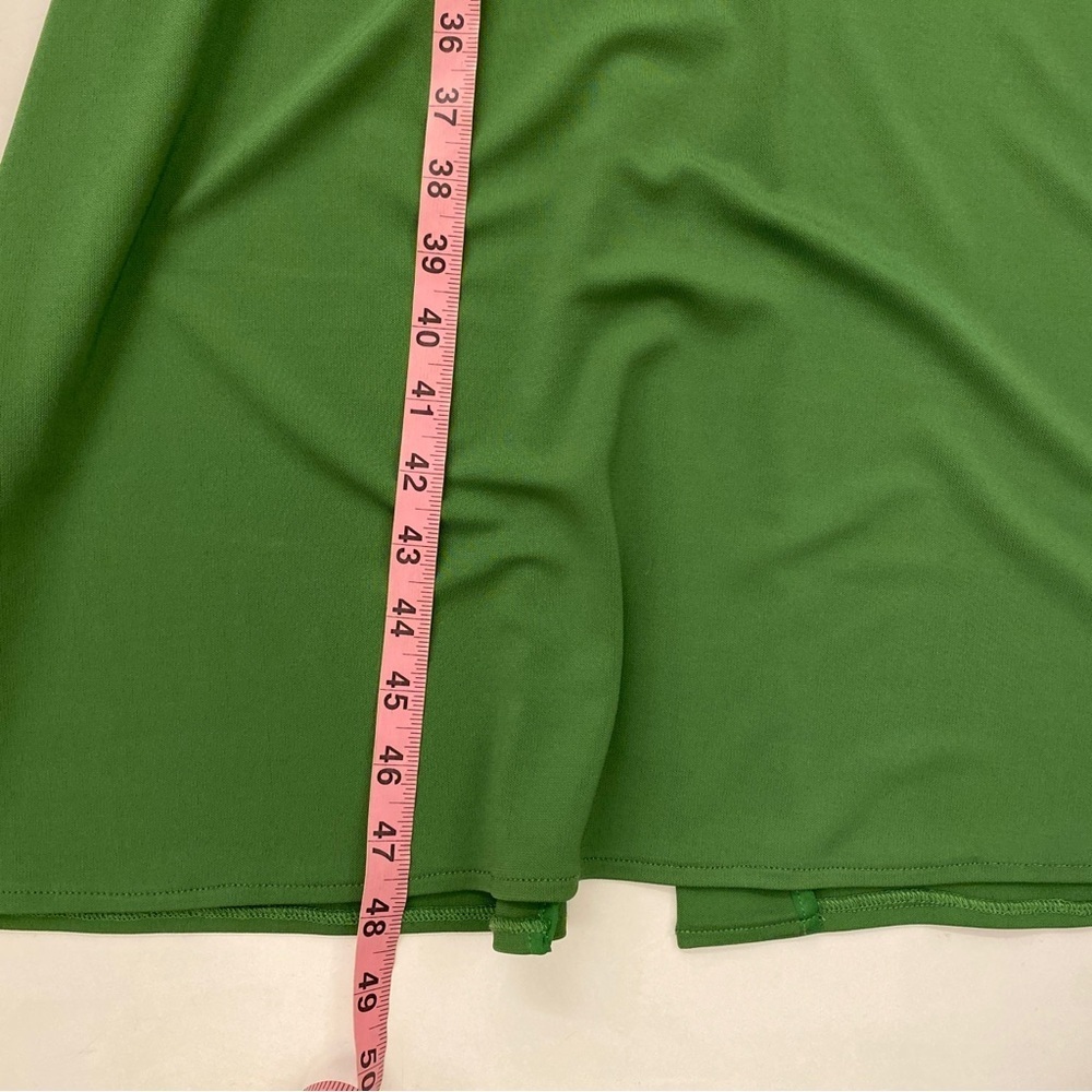 Tibi ||‎ Serpentine Tank Dress Crew Neck Crepe Leaf Green 2 - Picture 8 of 10
